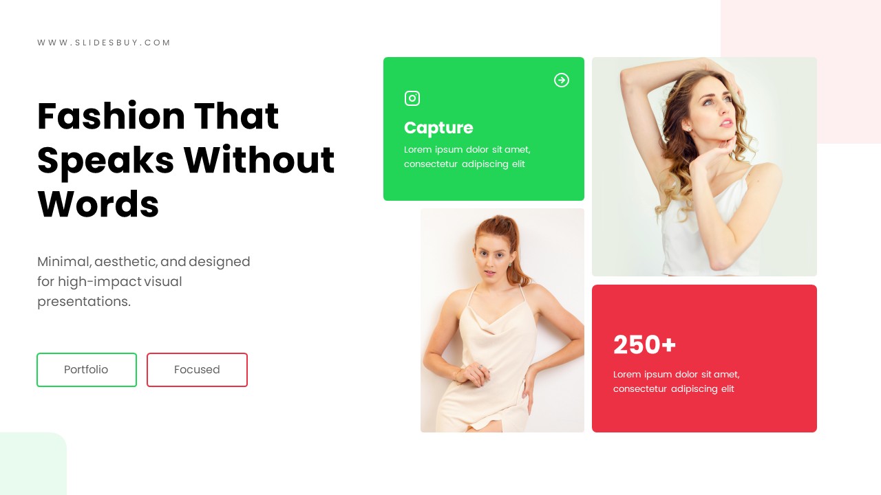 Fashion That Speaks Without Words PowerPoint Template