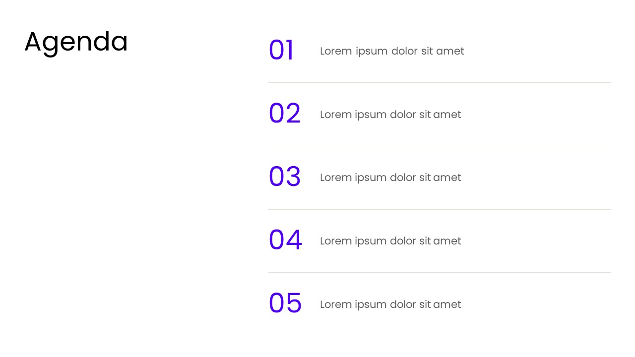 Agenda PowerPoint Template - S1123