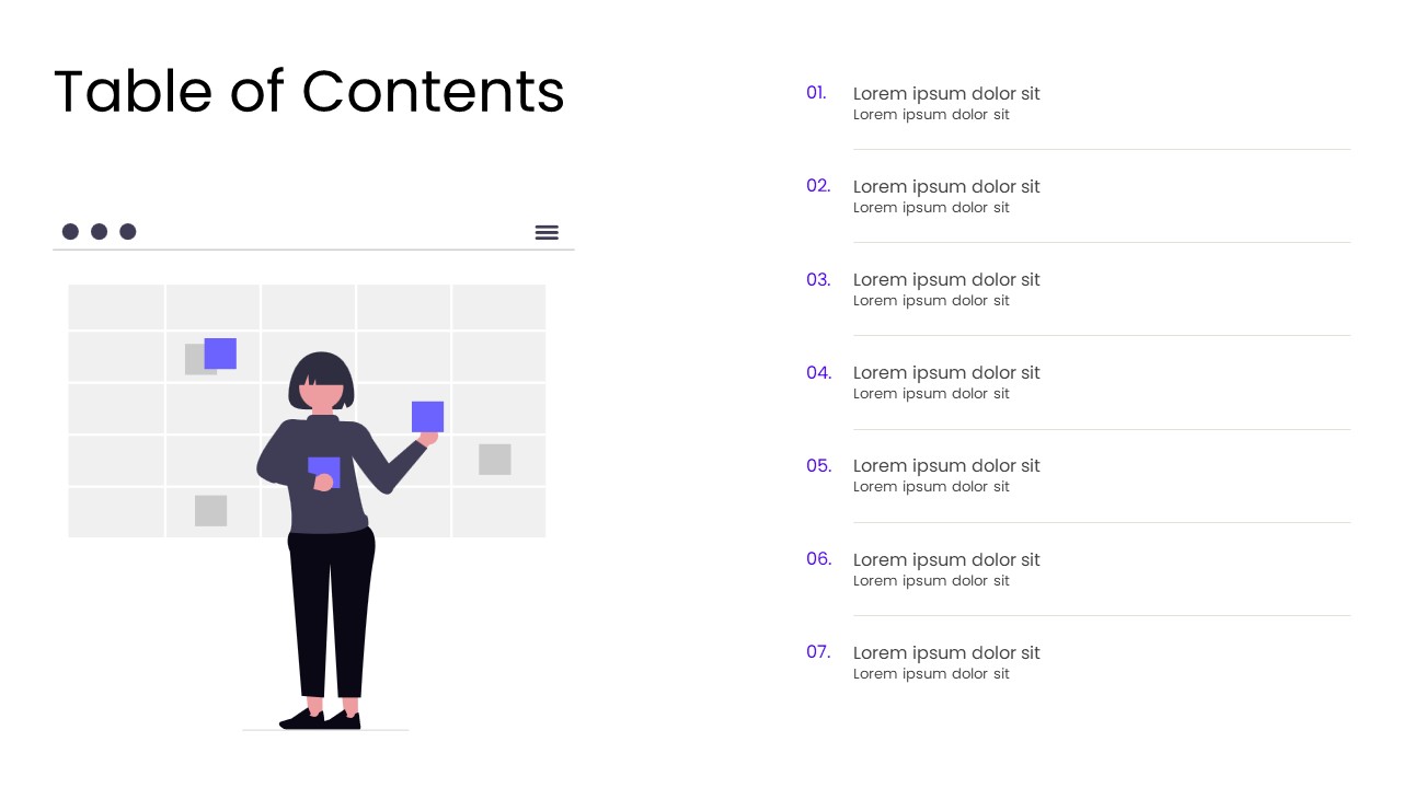 Agenda PowerPoint Template - S1128