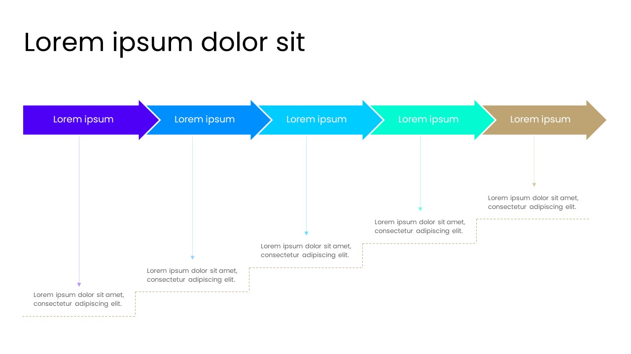5-Process Infographics PowerPoint Template