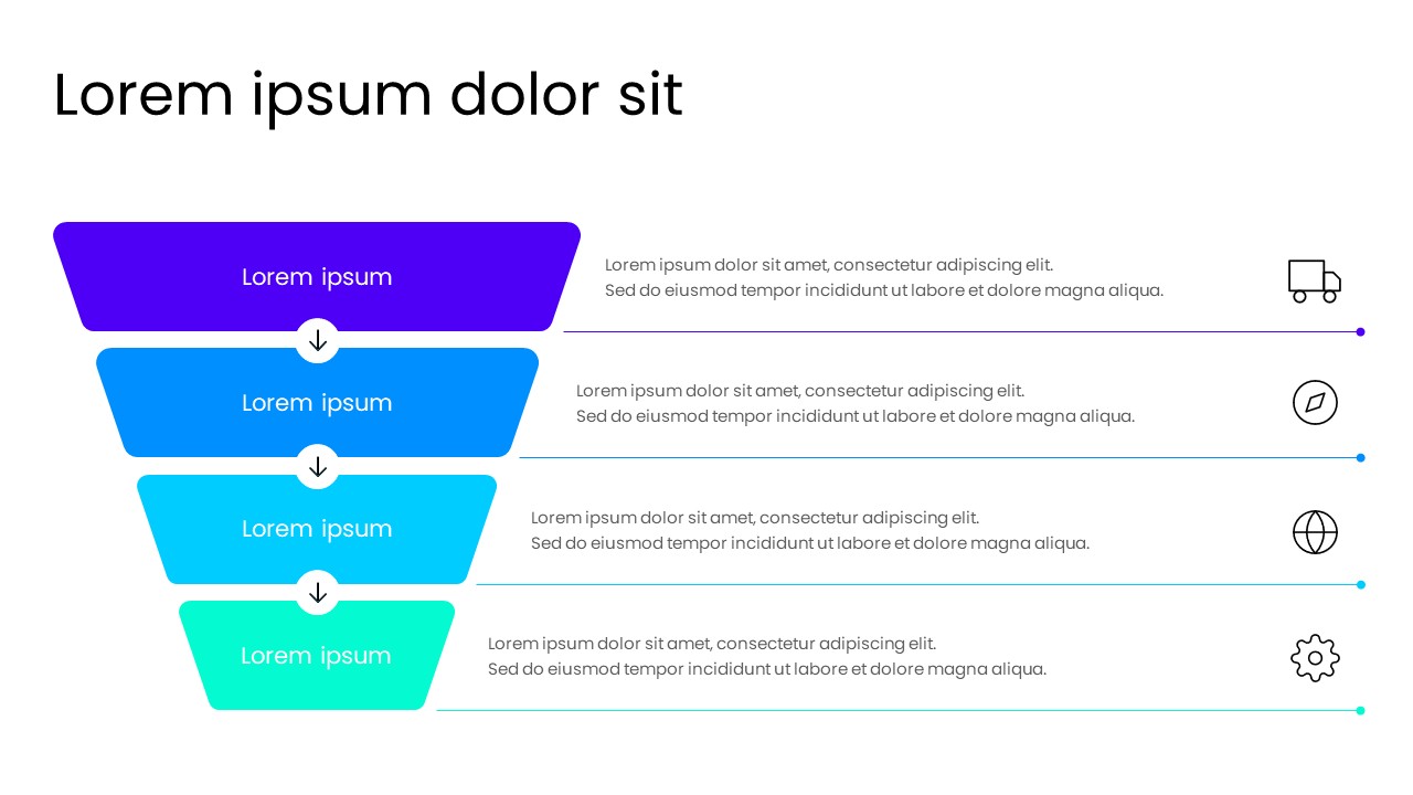 4-Step Funnel PowerPoint Template