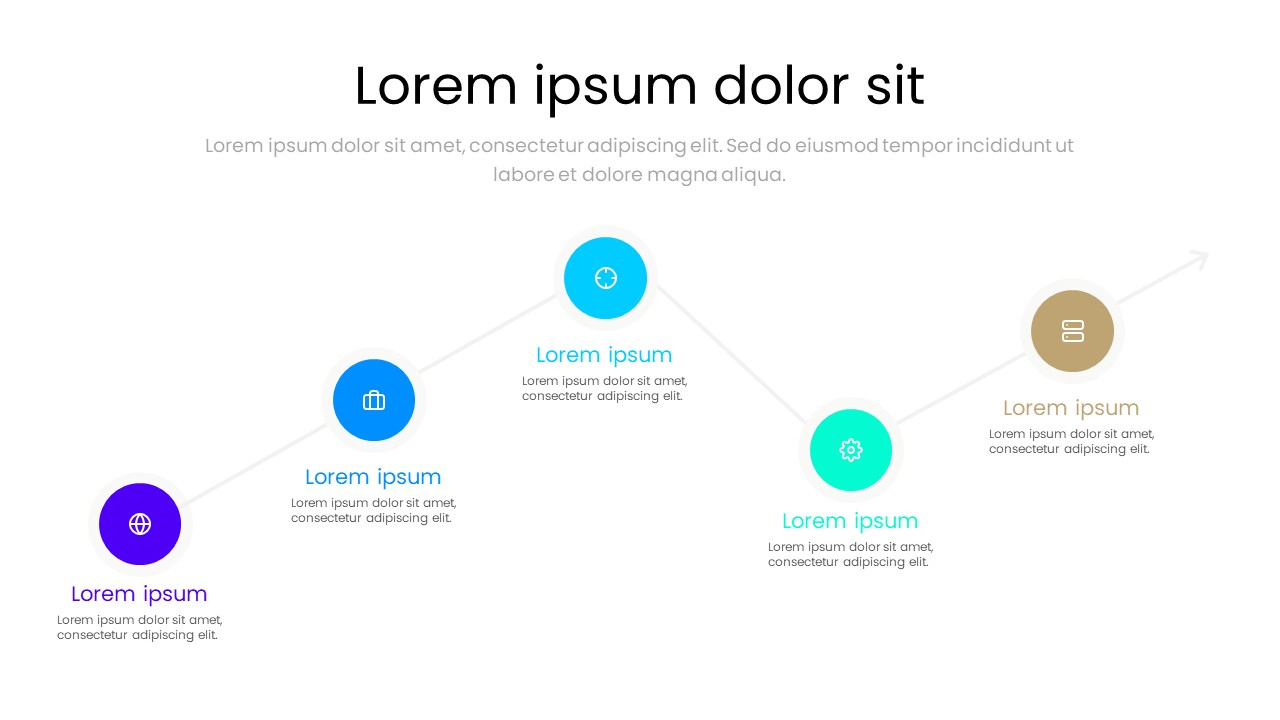 5-Step Process Journey PowerPoint Template