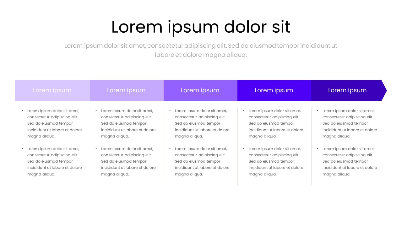 Modern 5-Step Process Powerpoint Template