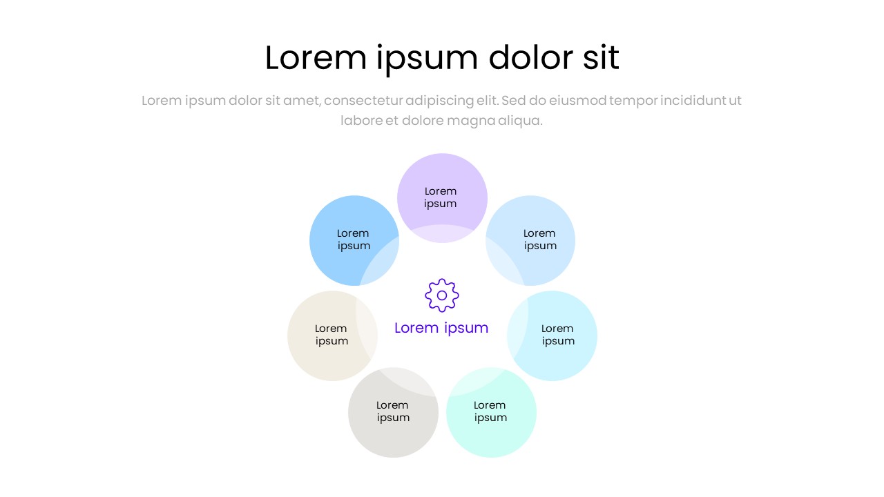 Modern PowerPoint Circular Infographic Slide with Multi-Step Layout
