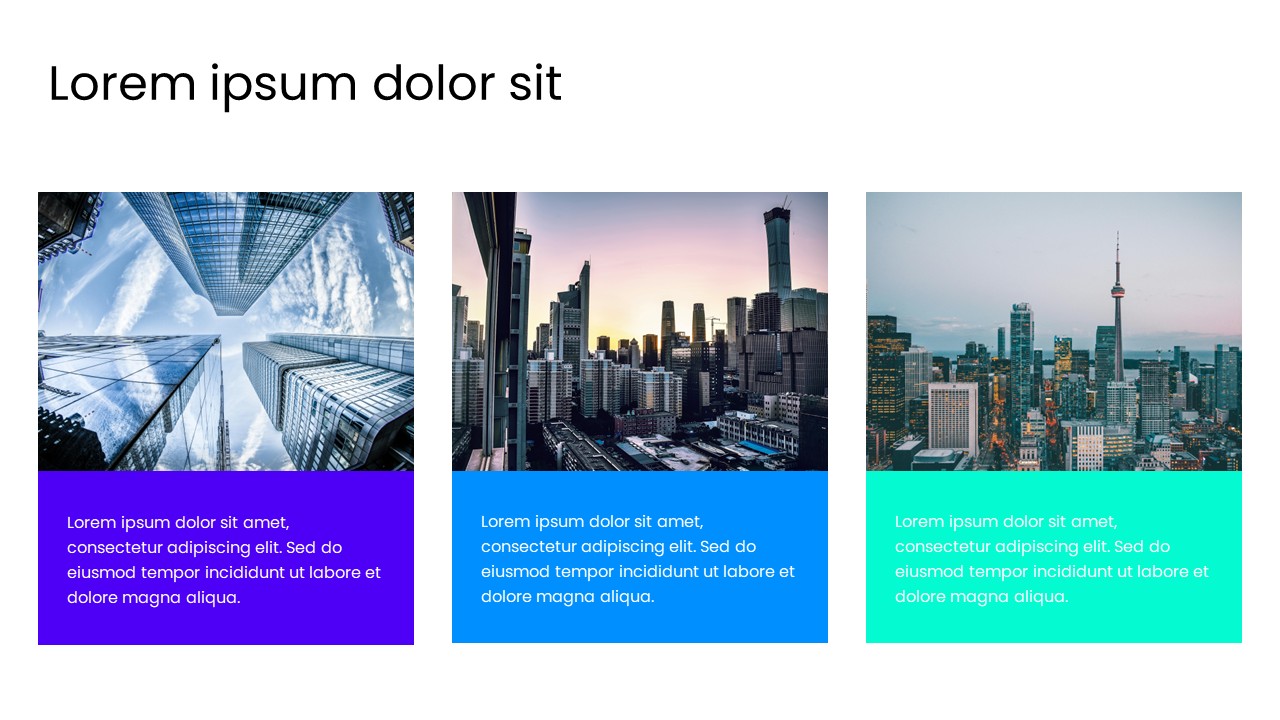 Modern Image Card Layout Presentation Slide Template