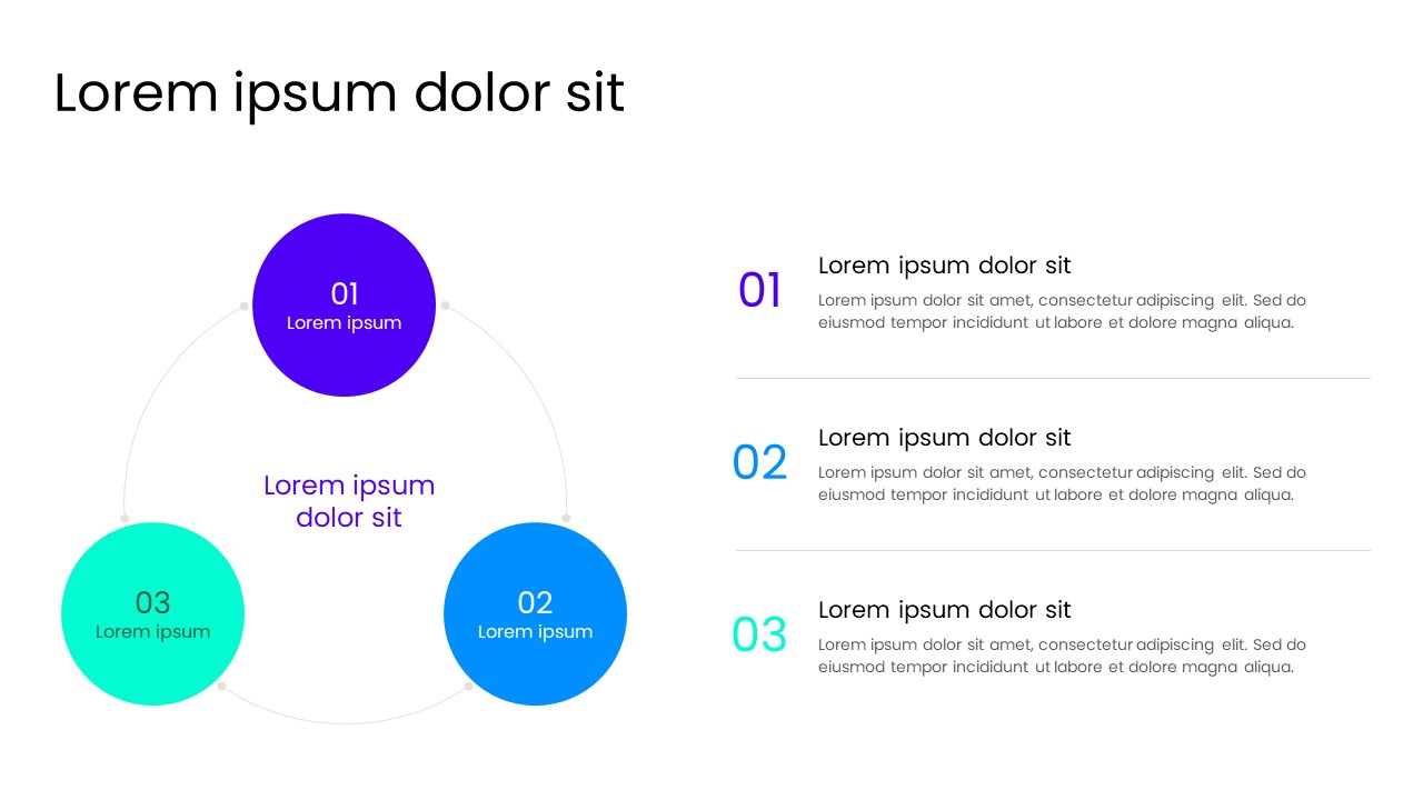 Three Step Workflow Diagram Presentation Template