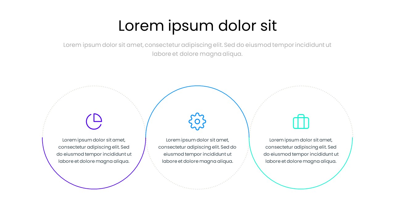 3 Step Process Infographic PowerPoint Slide
