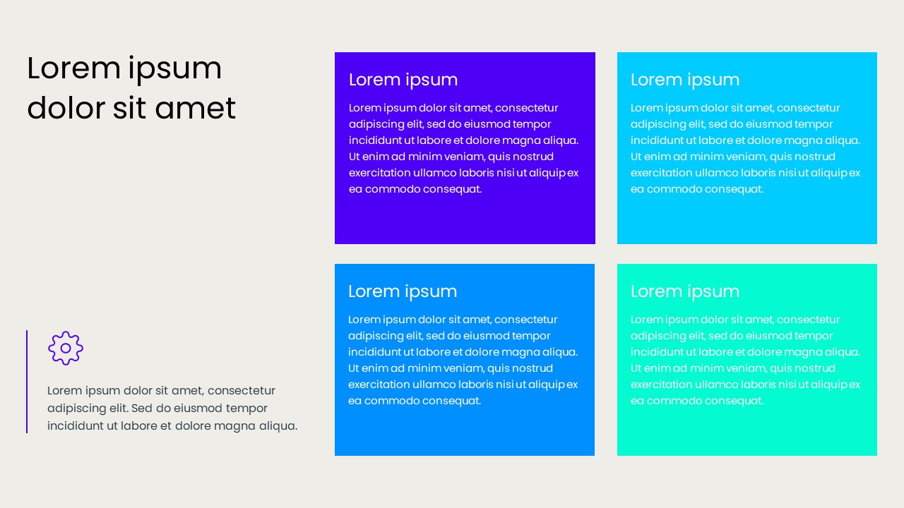 Modern Business Presentation Slides Template – Matrix Layout