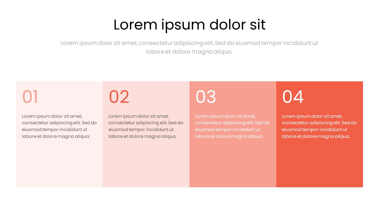 4 Step Process Presentation Slide – Modern Gradient Business Layout