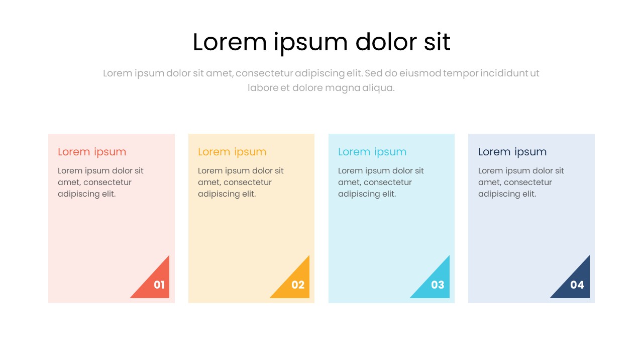 4 Stage Process Infographic Slide Template for Business Presentations