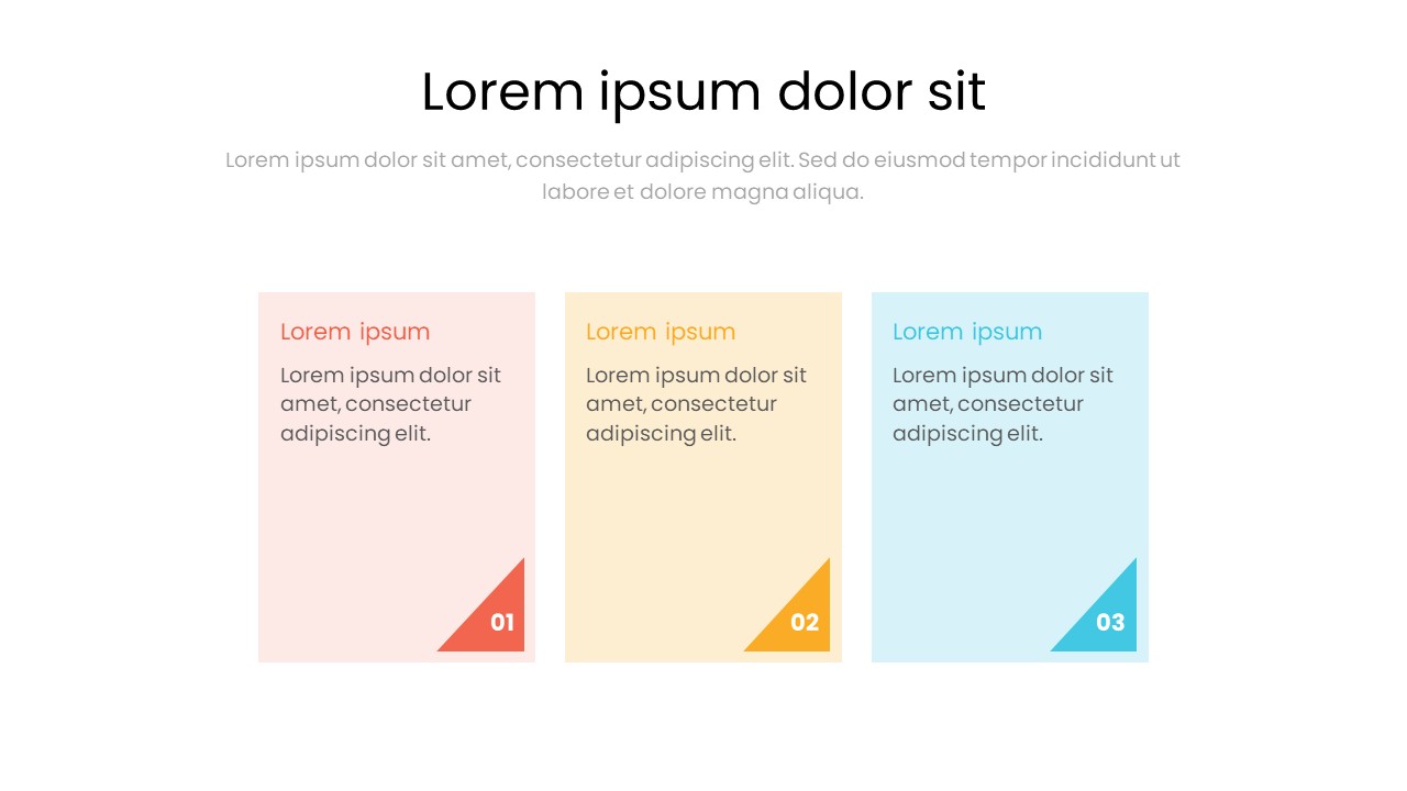 Minimal Process Infographic Slide – 3 Step Business Presentation Layout