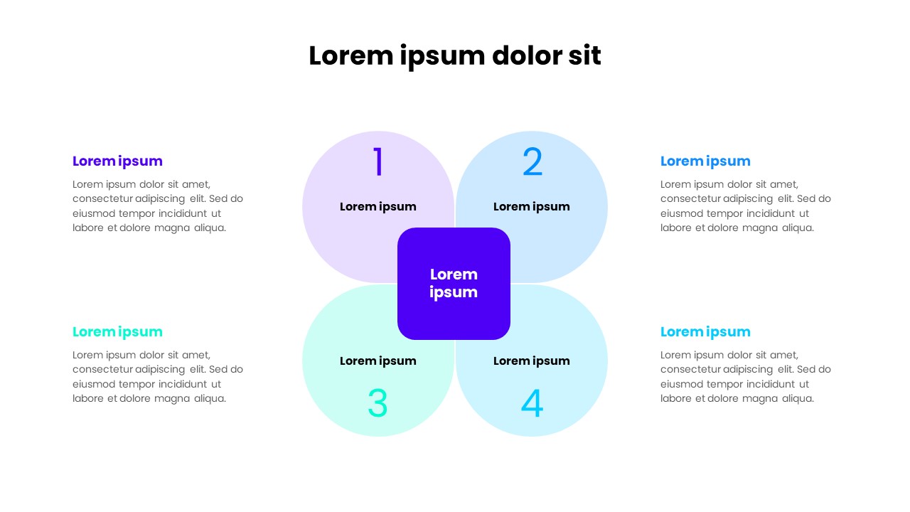 4-Step Circular Process PowerPoint Template – Modern Infographic Slide Design