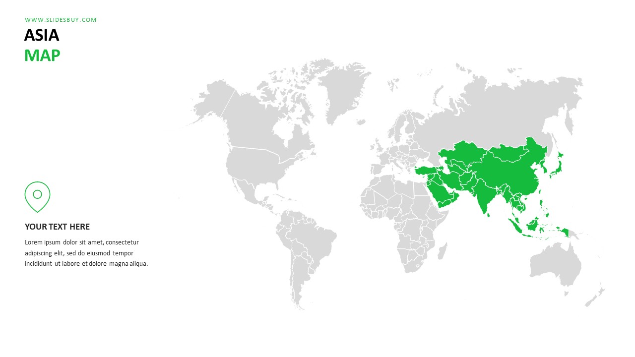 Asia Map PowerPoint Template