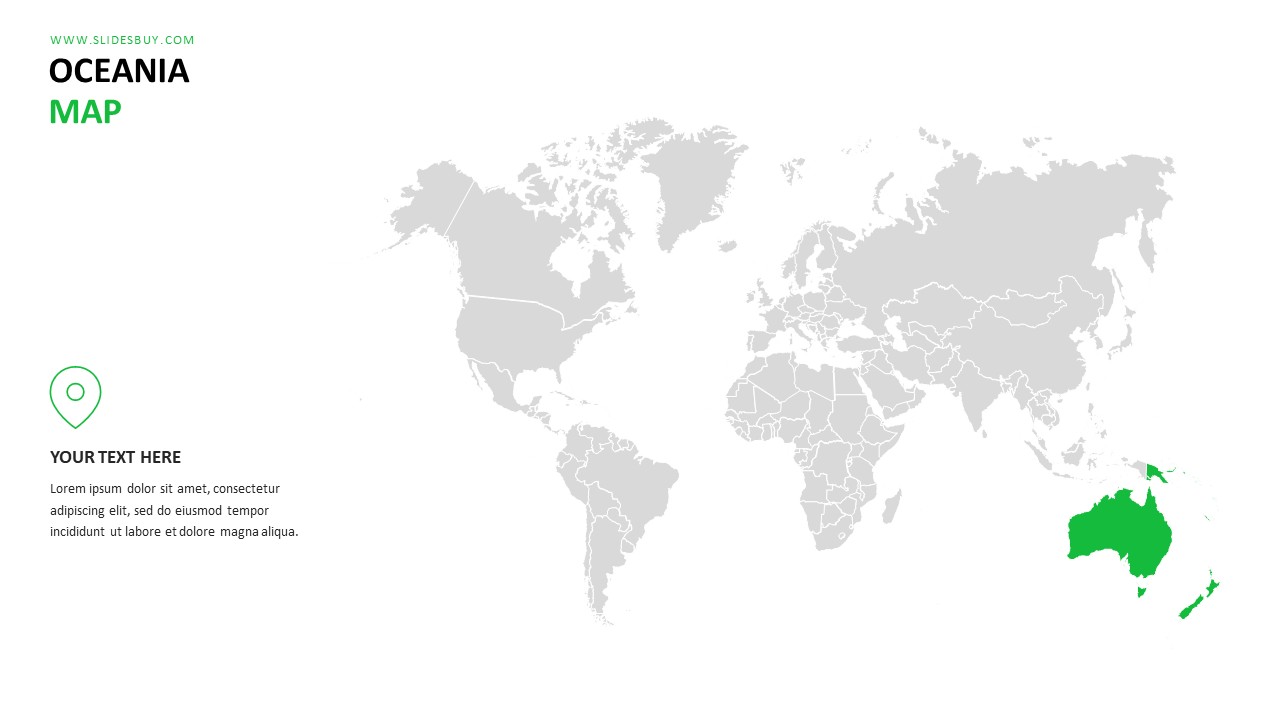 Oceania Map PowerPoint Templat