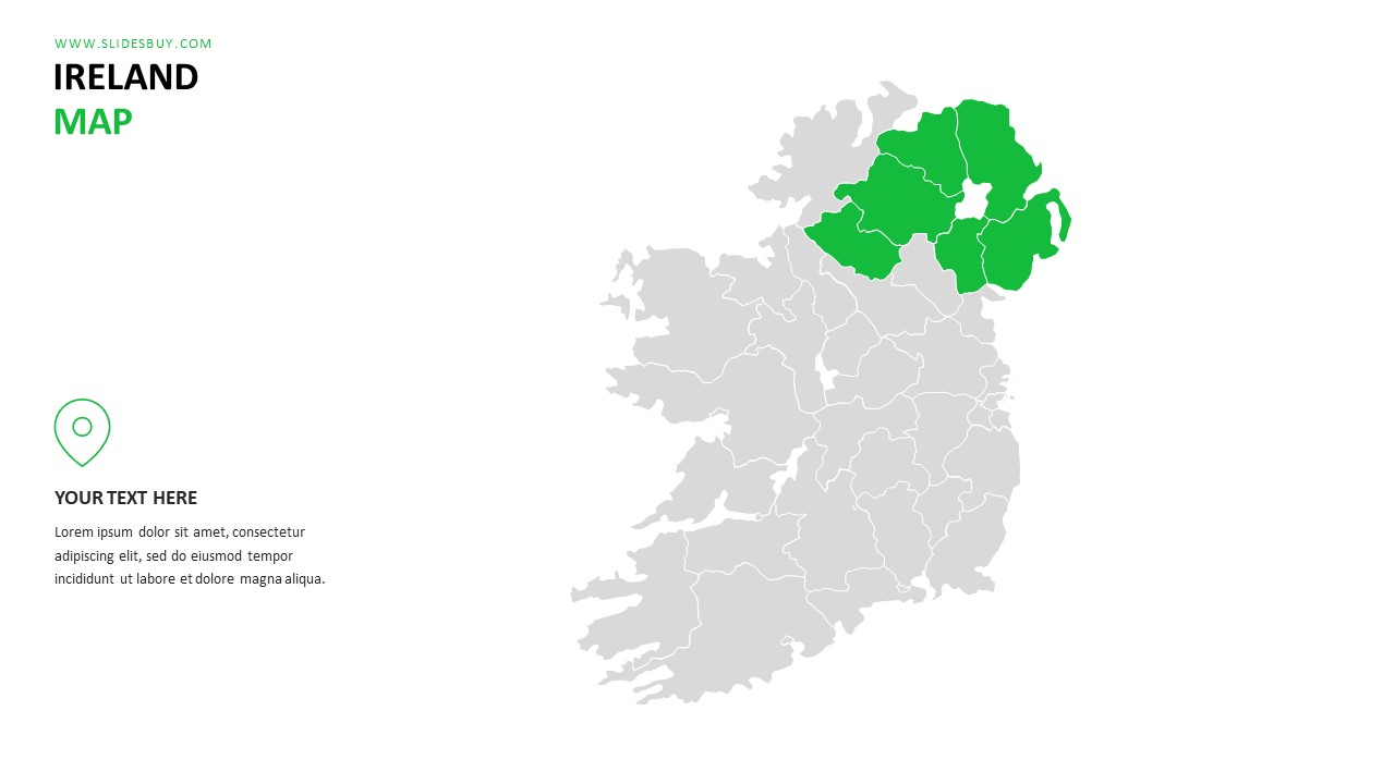 Ireland Map PowerPoint Template