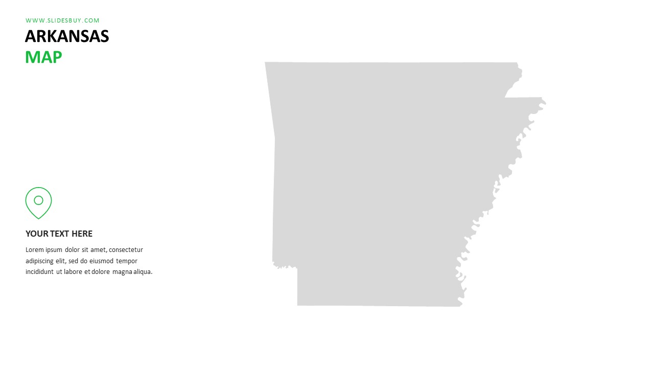 ARKANSAS Map PowerPoint Template