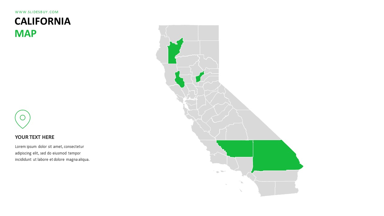 CALIFORNIA Map PowerPoint Template