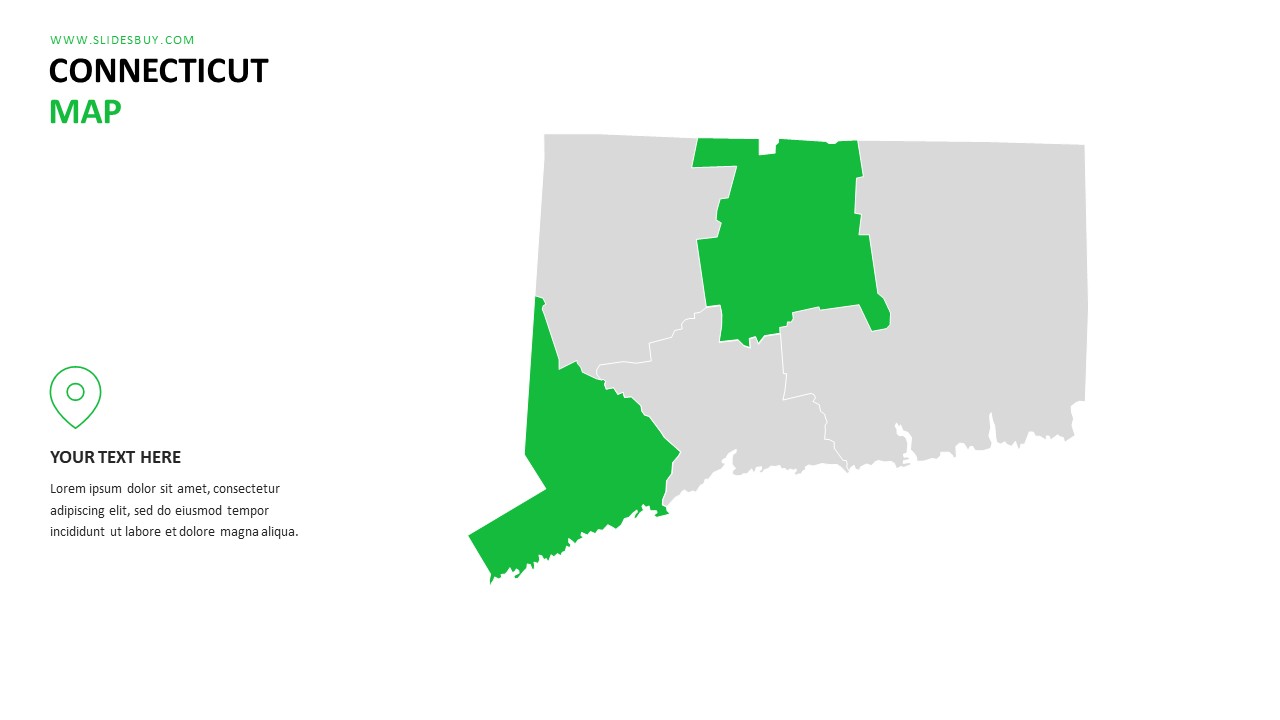 CONNECTICUT Map PowerPoint Template