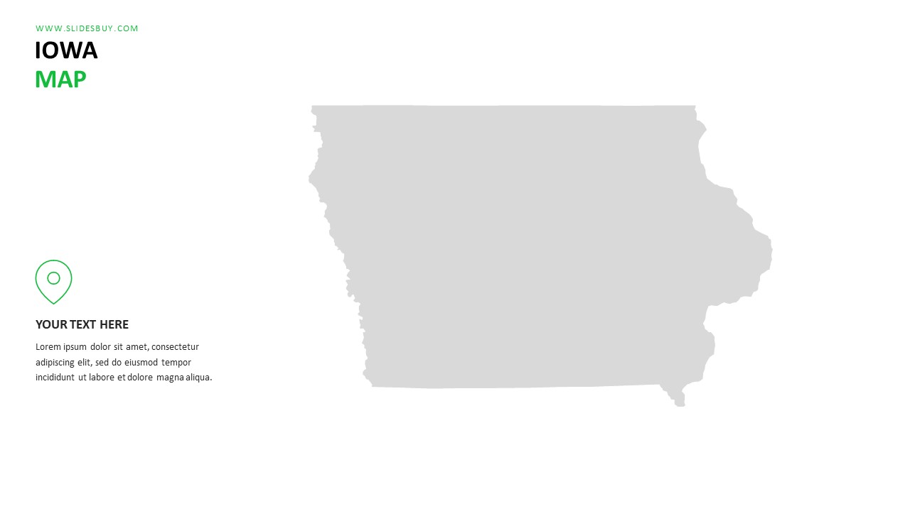 IOWA Map PowerPoint Template
