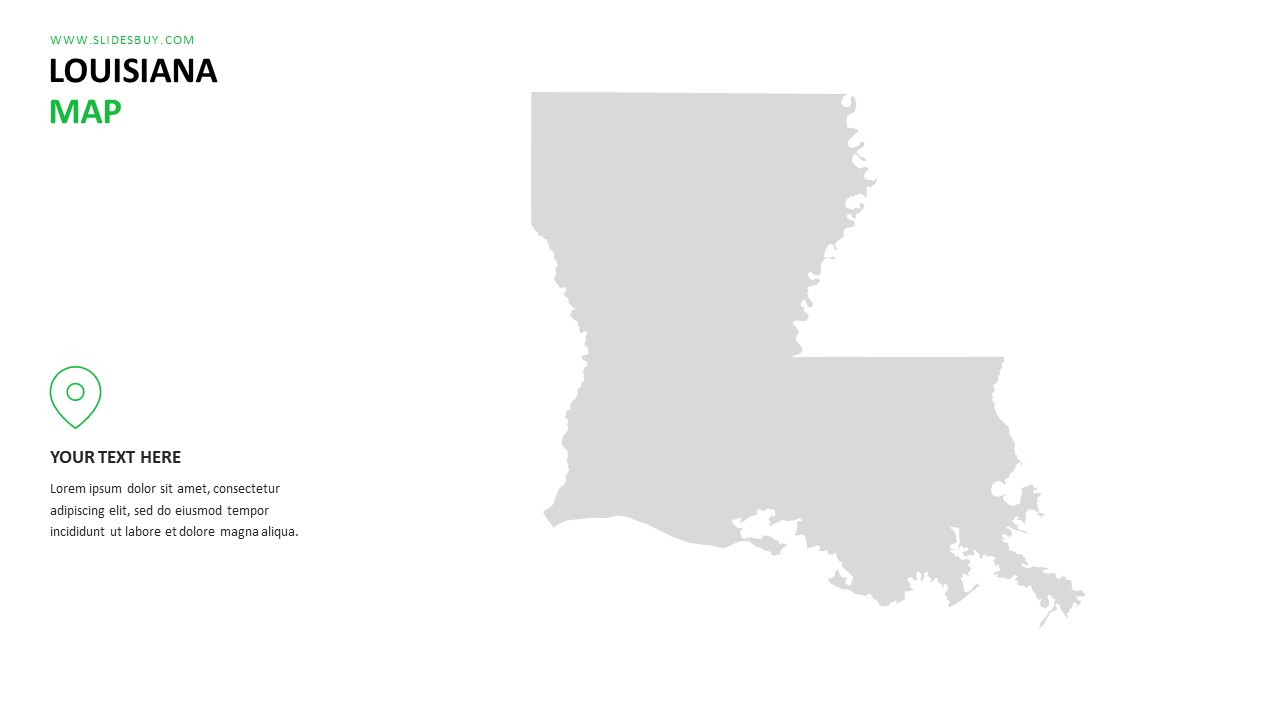 LOUISIANA Map PowerPoint Template