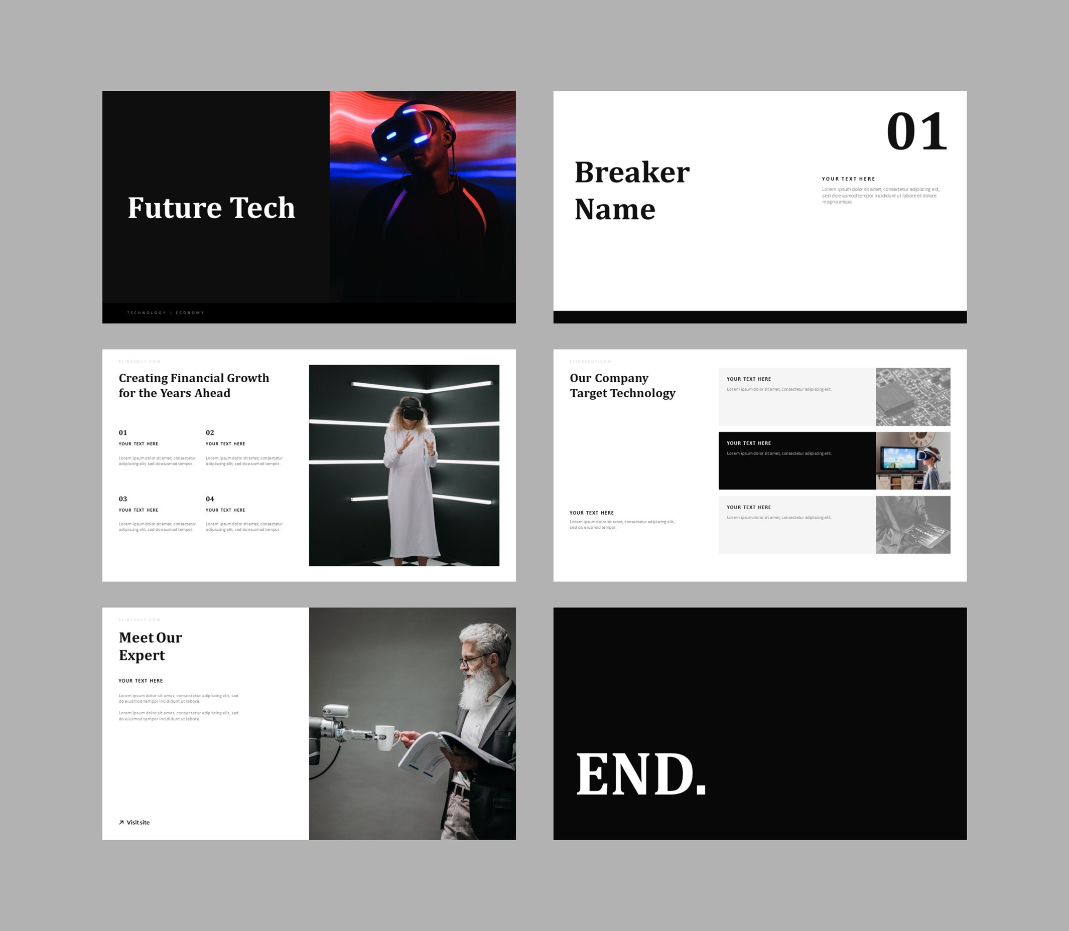 Future Tech PowerPoint Template Deck