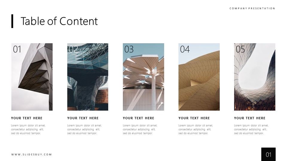 Minimalist Table of Contents PowerPoint Slide - S1462